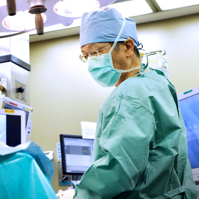 単孔式胸腔鏡下左肺S8b 亜区域切除術