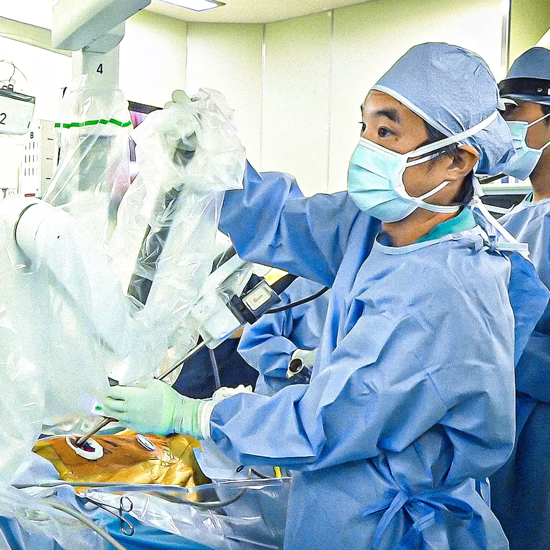 二孔式ロボット支援下左肺悪性腫瘍手術
